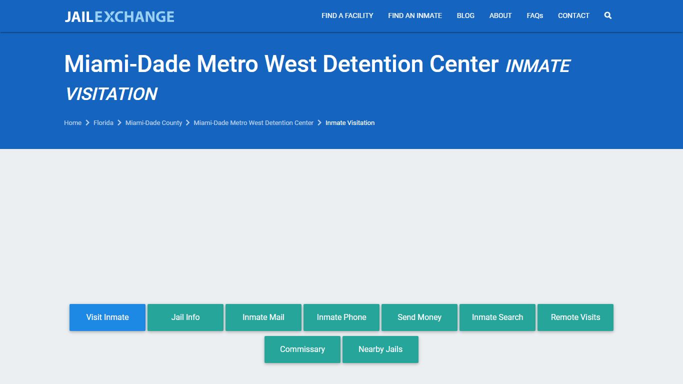 Miami-Dade Metro West Detention Center Inmate Visitation